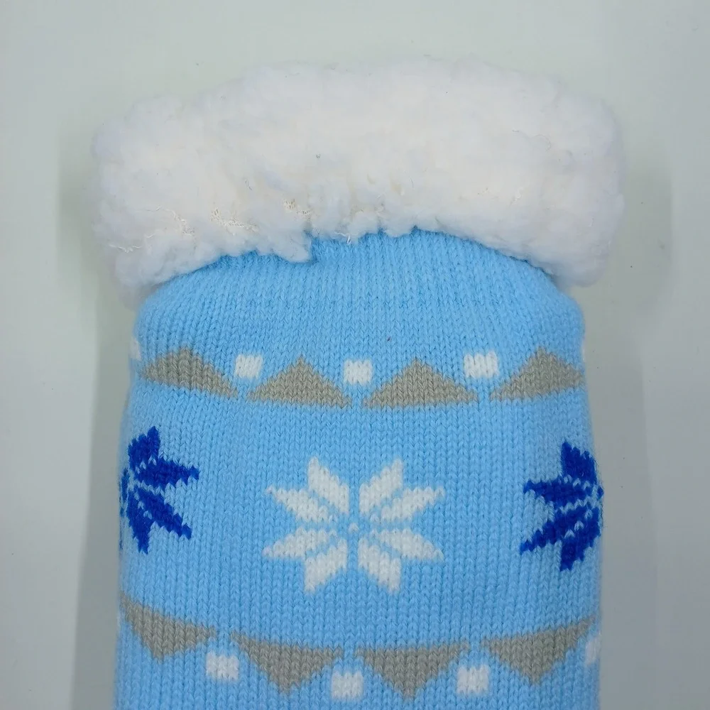 Sherpa Critter Slipper Socks One Size Blue‎ Polar Bear Non Slip Warm